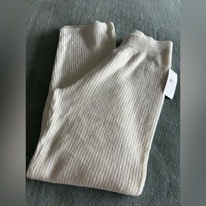 Spiritual Gangster white Ribbed pants wide leg small, super soft, new with tags.